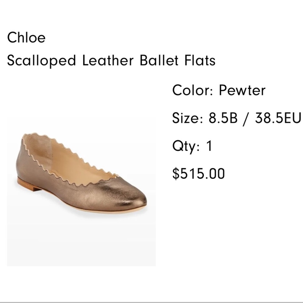 Chloe Ballet Flats - Metallic